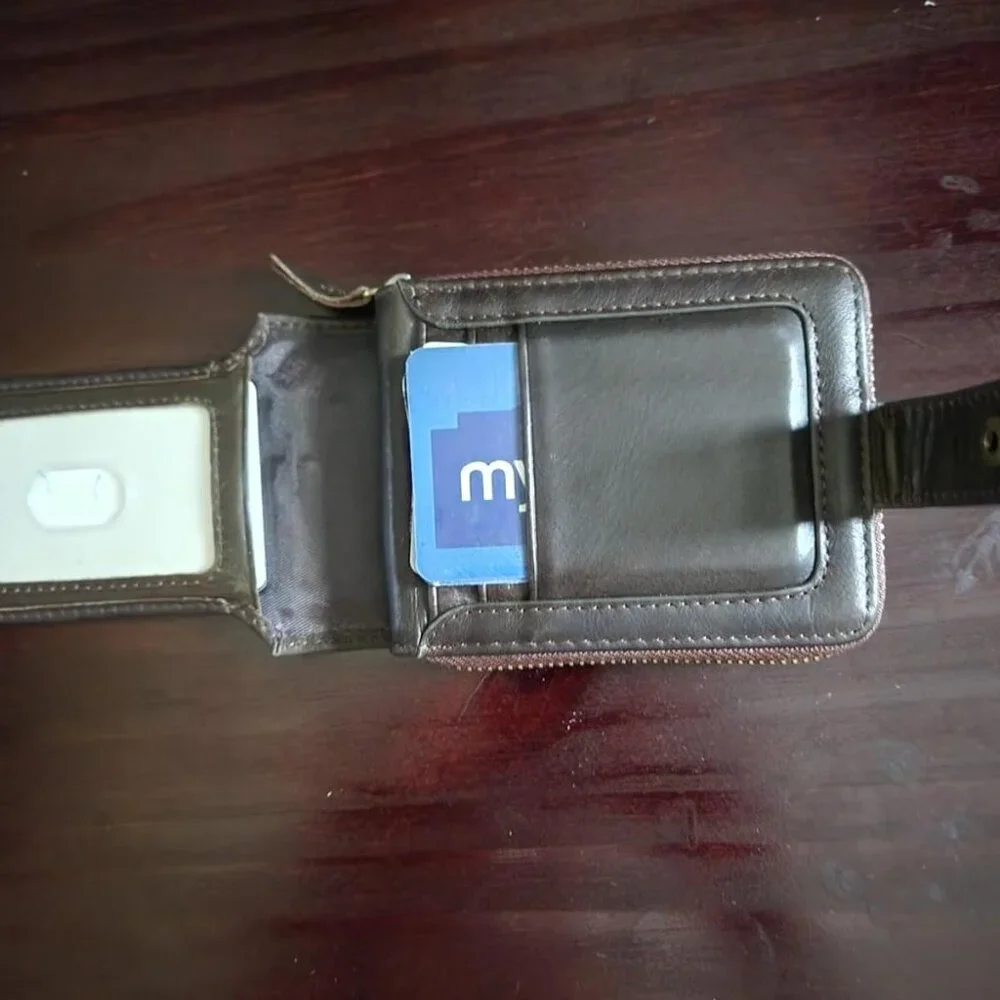 Genuine Leather Wallet for Men Large Capacity ID Window Card Case
